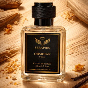 Seraphis Obsidian intense woody luxury perfume bottle